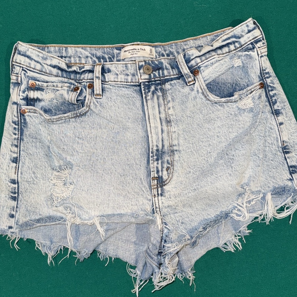 Abercrombie & Fitch High Rise Mom Jean Shorts
